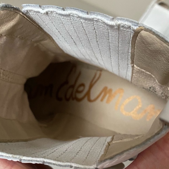 Sam Edelman Dalma Biker Bootie Ivory  Leather 8.5 - Picture 10 of 13